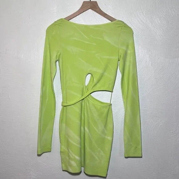 Dion Lee Interlink Mini Dress in Washed Light Zest